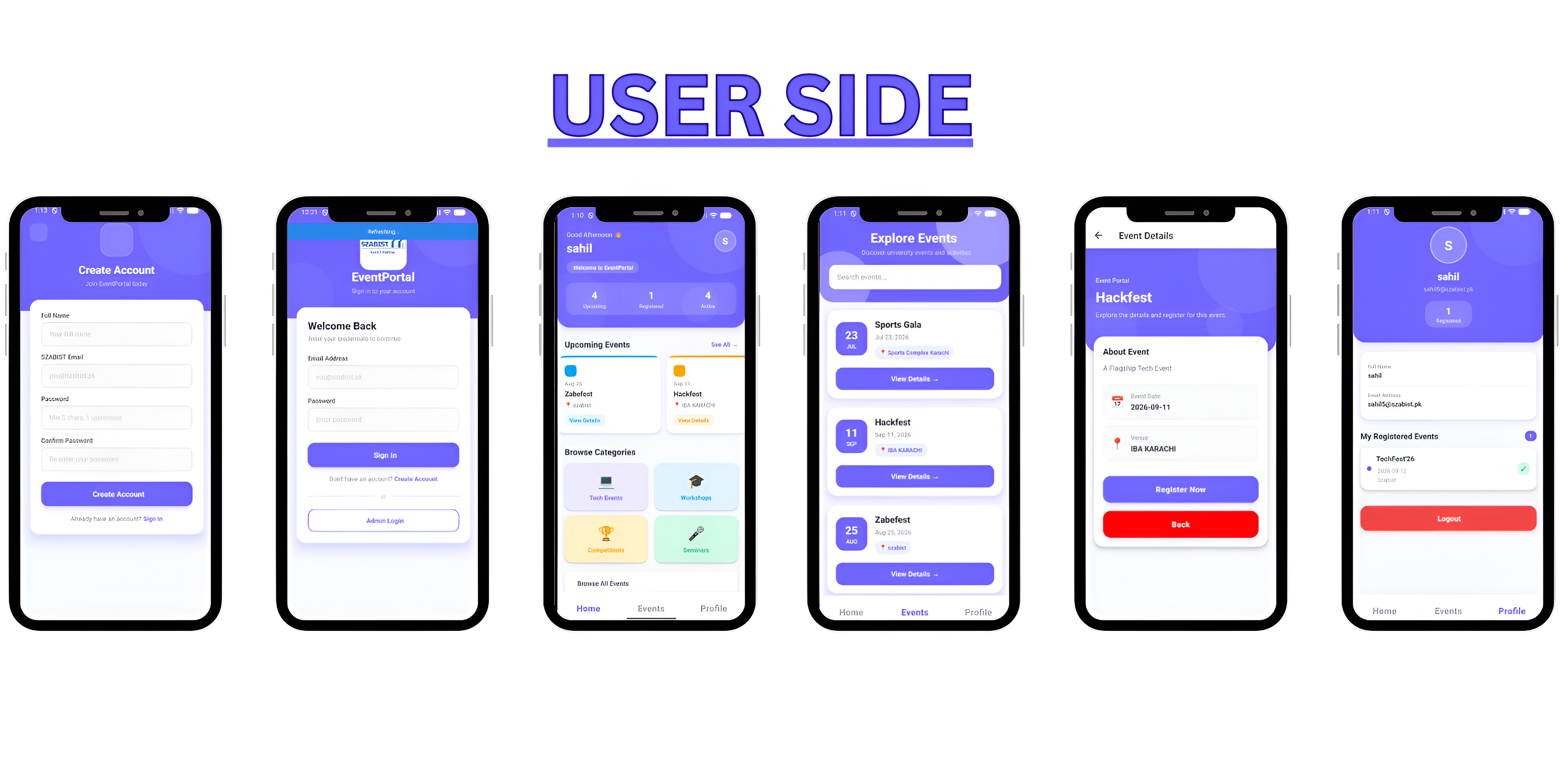 EventSphere mobile app screenshot